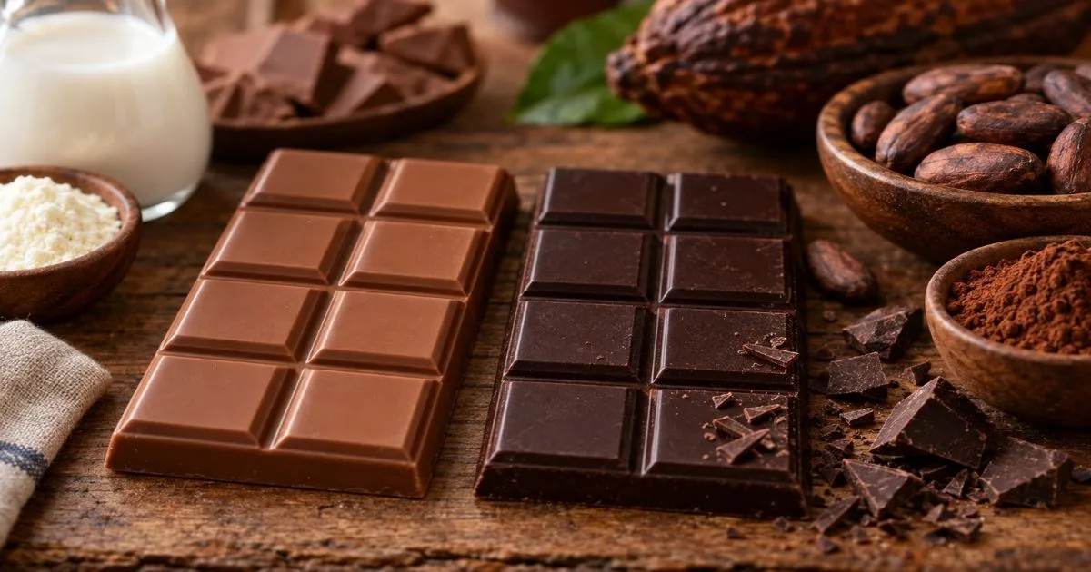 Chocolate ao leite ou amargo: diferenças na composição e no sabor