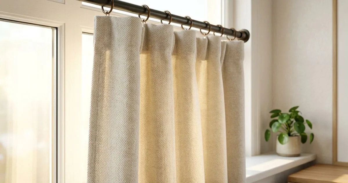 Cortinas fechadas antes do calor ajudam a manter a casa fresca