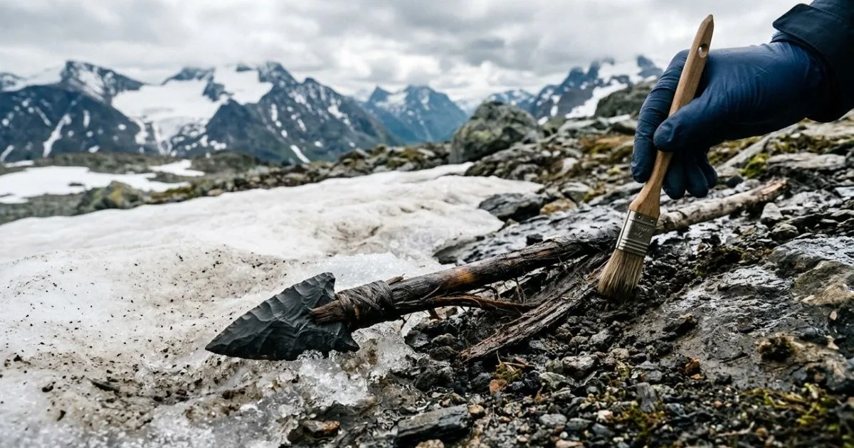 Derretimento do gelo expõe flechas e objetos antigos nas montanhas da Noruega