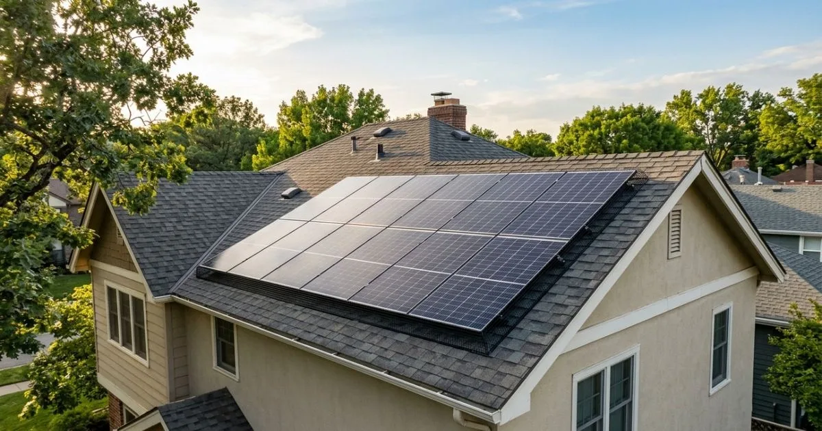 Tela metálica mantém painéis solares ventilados e impede ninhos de pombos